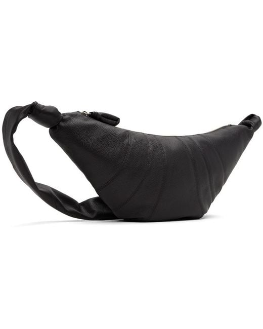 Lemaire Black Medium Croissant Crossbody Bag for men