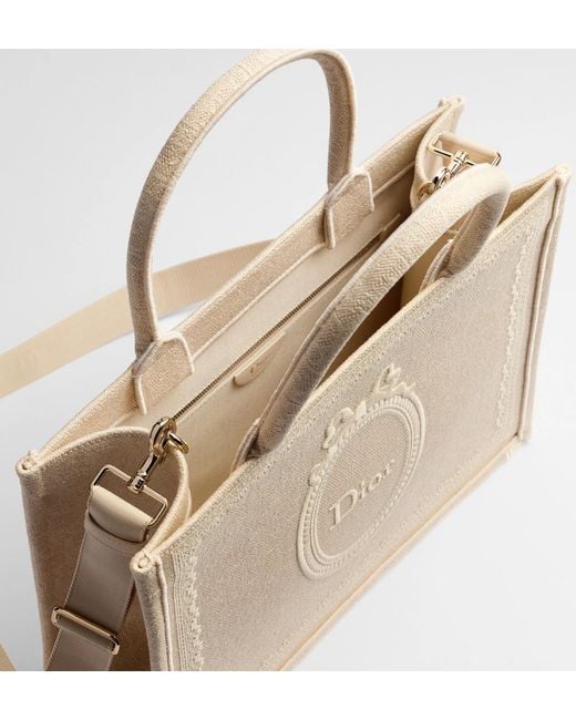 Dior Natural Medium Book Tote With Strap