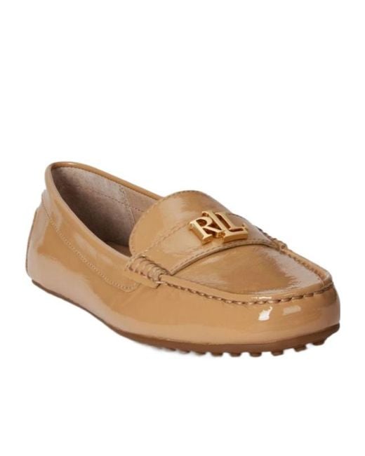 Ralph Lauren Brown Round-Toe Loafers