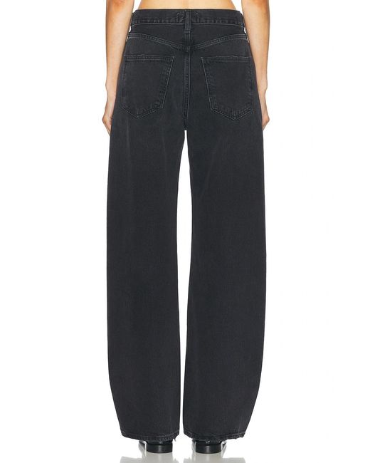 Agolde Black Five-Pocket Denim Trousers