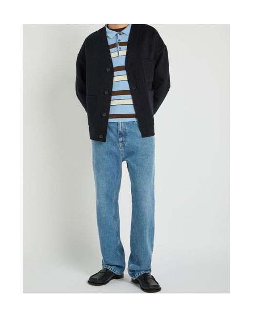 Loewe Black Embossed-Anagram Wool And Cashmere-Blend Cardigan for men