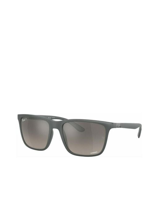 Ray-Ban Gray Rectangular Frame Sunglasses for men