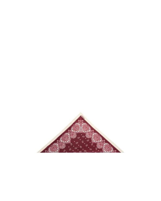 Pinko Red Floral Paisley Print Triangular Scarf