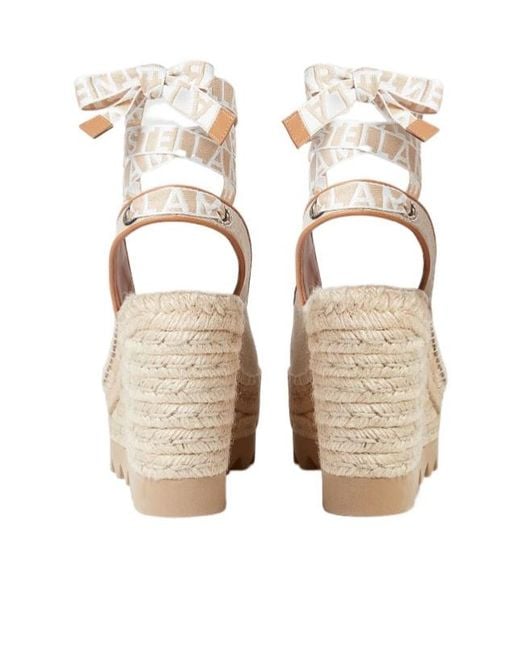 Stella McCartney Natural Gaia Wedge Slingback Espadrilles