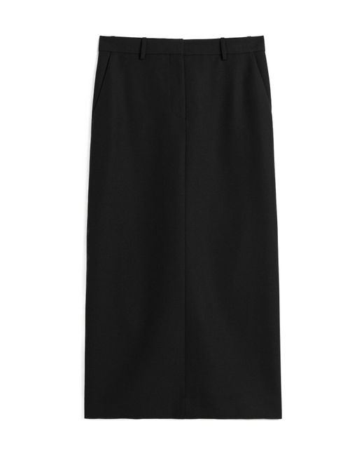 Totême Black Totême Low-Waisted Pencil Skirt
