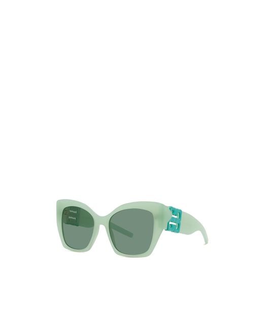 Givenchy Green Eyewear Cat Eye Frame Sunglasses