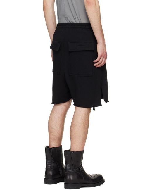 Thom Krom Black Strap Bermuda Shorts for men