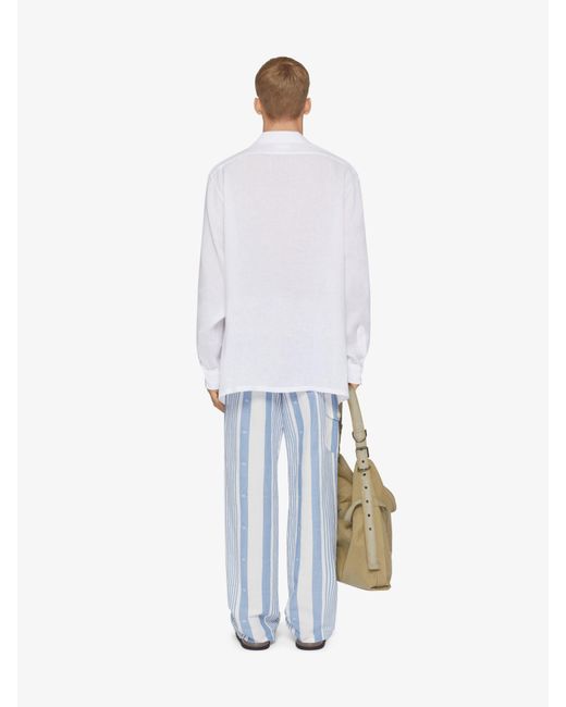 Givenchy Blue 4G Striped Pants for men