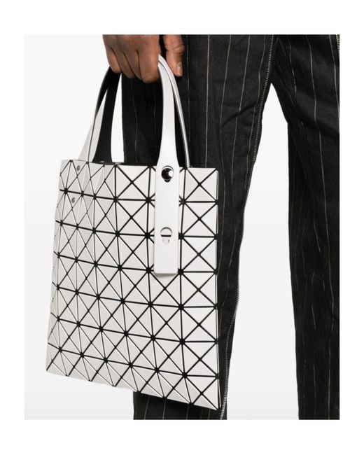 Issey Miyake White Prism Matte Tote Bag