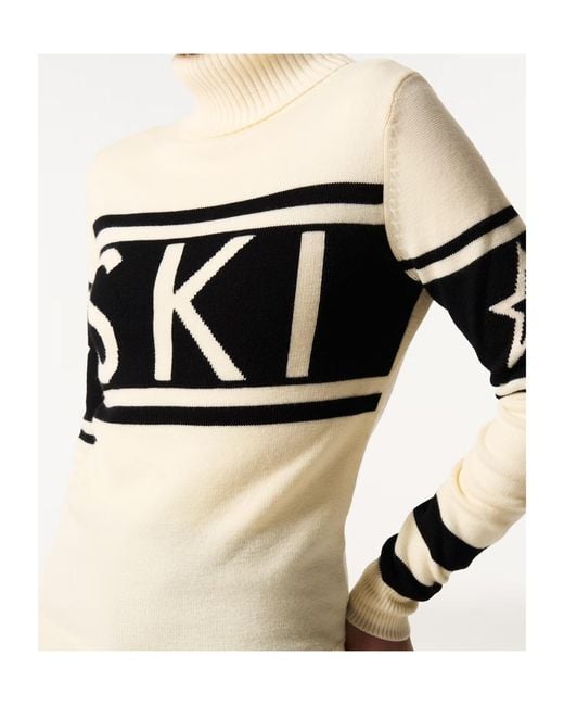 Perfect Moment Black Schild Intarsia Knit Sweater