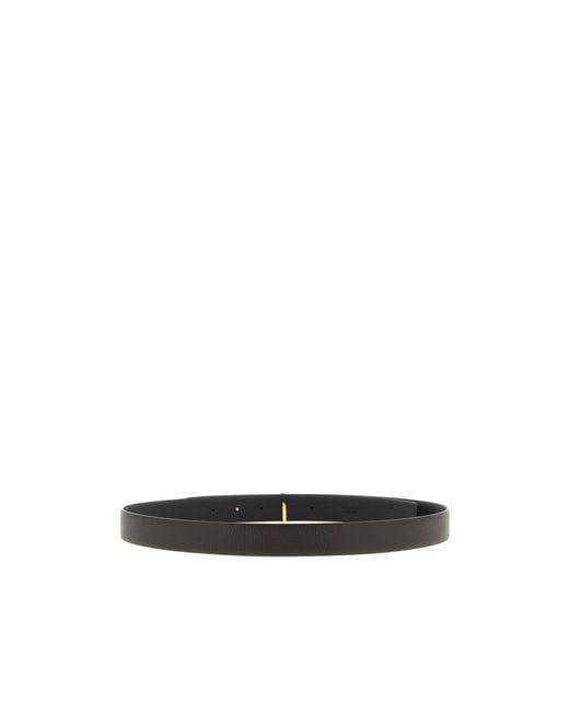 Tom Ford White Logo Belt for men