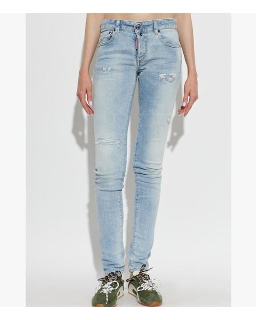 DSquared² Blue Belt Loop Jeans