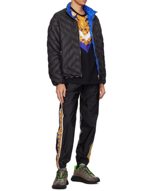 Versace Blue Medusa-Print Detail T-Shirt for men