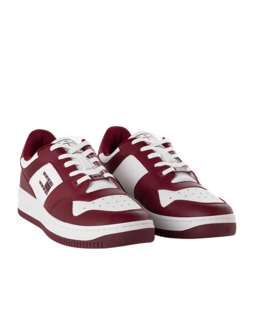Tommy Hilfiger Purple Retro Basket Sneakers for men