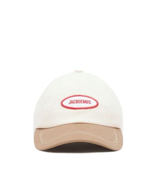 Jacquemus Pink Logo Patch Curved Peak Cap