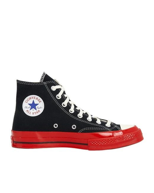 Comme des Garçons Red Round Toe Sneakers for men