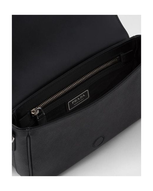 Prada Black Saffiano Leather Shoulder Bag for men