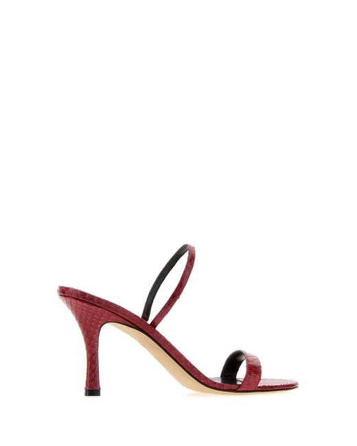 The Row Pink Round-Toe High-Heeled Sandals