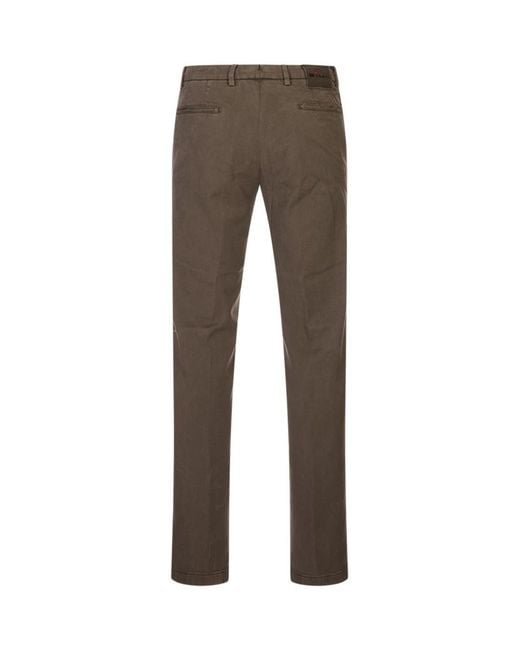 Kiton Gray Logo Patch Straight-Leg Trousers for men