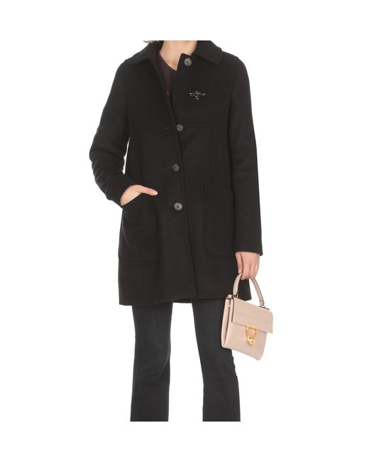 Fay Black Long-Sleeved Coat
