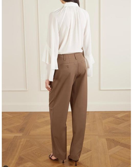 Ulla Johnson Brown Pleated Casual Pants