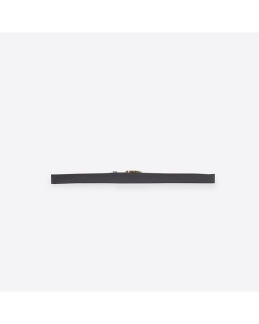 Balenciaga White Bb Embossed Thin Belt
