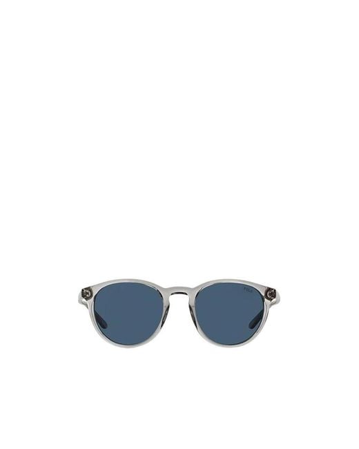 Polo Ralph Lauren Blue Eyewear Round Frame Sunglasses for men