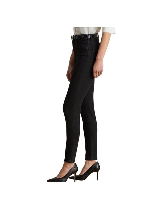 Ralph Lauren Black Lauren High-Waist Skinny Jeans