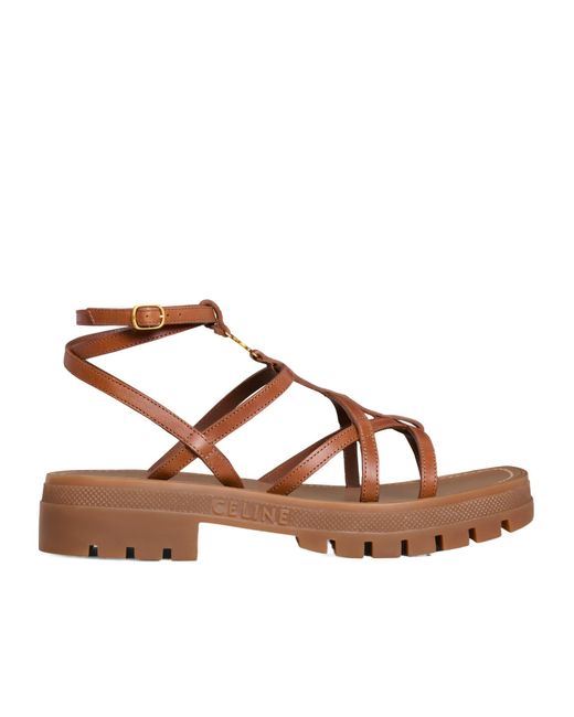 Céline Brown Clea Triomphe Strappy Sandal