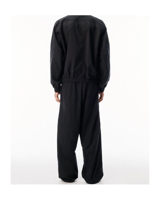 Alexander Wang Blue Perforated Logo Mid-Rise Track Pant for men
