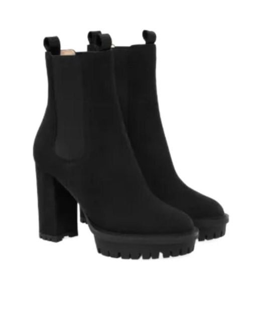 Gianvito Rossi Black Barry Ankle Boots