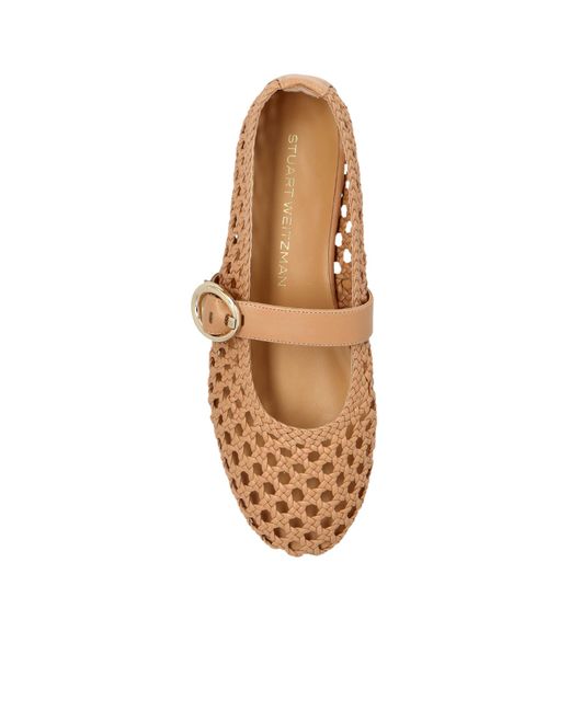Stuart Weitzman Brown Hollow Ballet Shoes