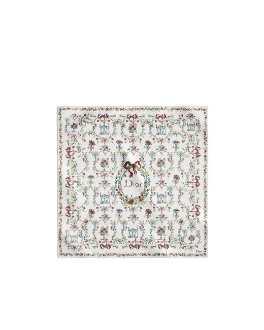 Dior White Iviera Arabesque Shawl
