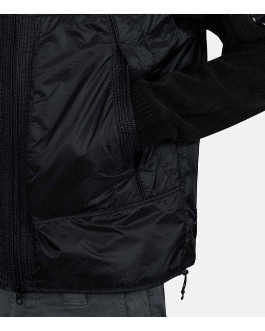 C P Company Black Zip-Up Logo-Detail Gilet for men