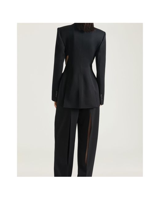Givenchy Black Double-Breasted Slashed Jacket