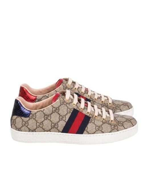 Gucci Pink Ace Gg Supreme Sneakers
