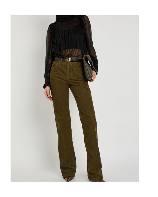 Saint Laurent Black Ruffled Sheer Silk Blouse