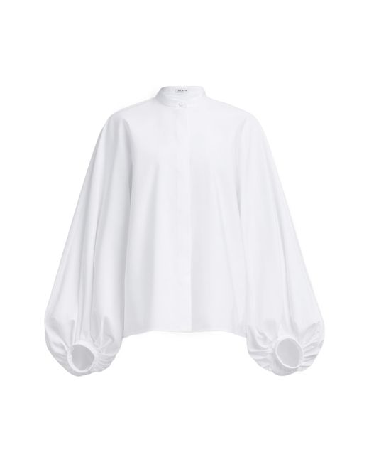 Alaïa White Poplin Shirt With Balloon Sleeves