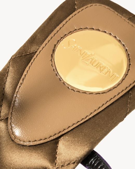 Saint Laurent Metallic Jean Sandals