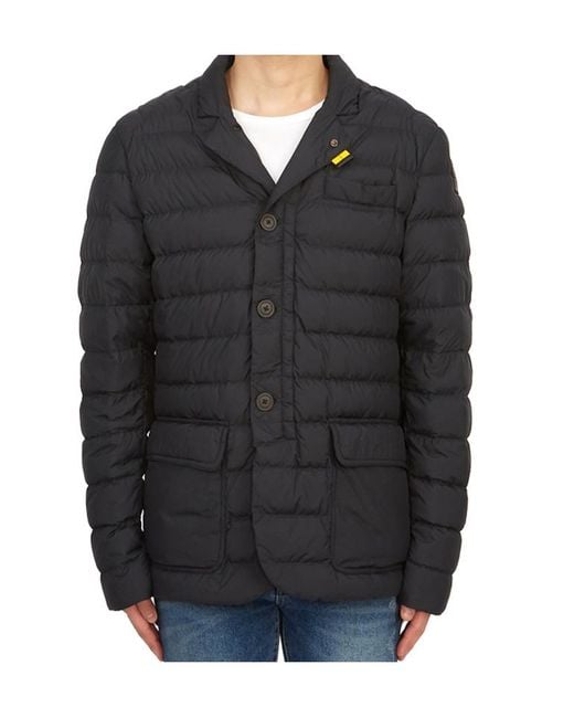 Parajumpers Black High-Collar Long-Sleeved Down Jacket for men