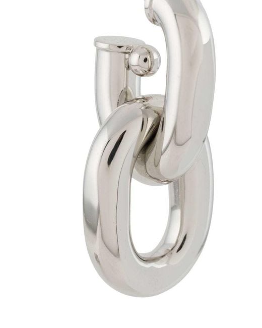 Rabanne White Xl Link Hoop Earrings