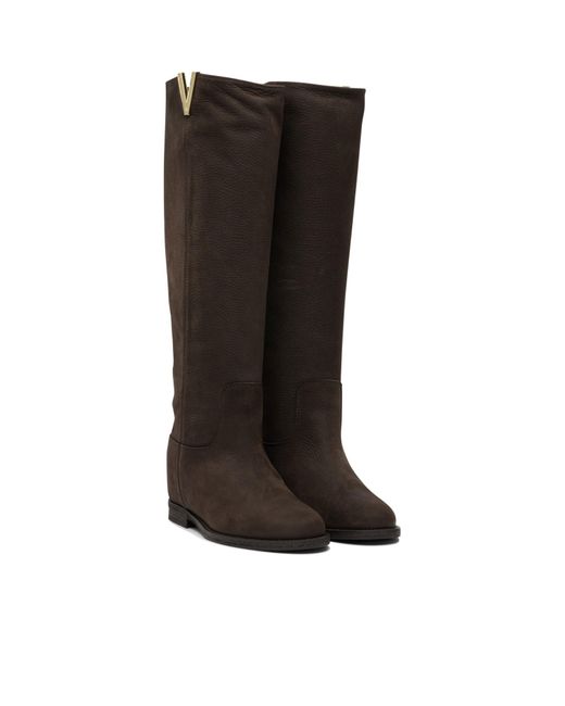 Via Roma 15 Black Leather Boots