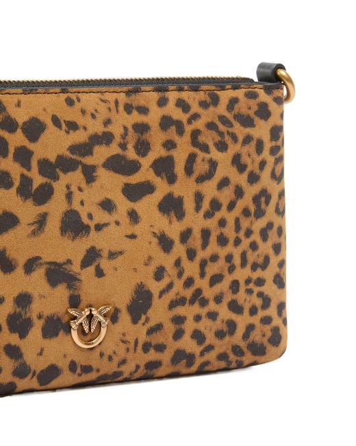 Pinko Brown Leopard Printed Mini Bag