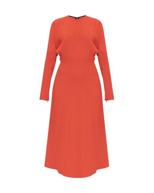 Victoria Beckham Red Midi Dresses