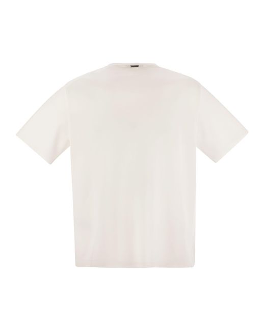 Herno White Cotton Jersey T-Shirt for men