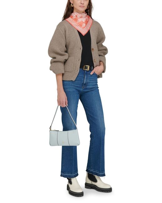 Khaite Natural V-Neck Knitted Cardigan