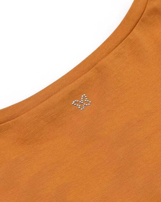 Weekend by Maxmara Orange T-Shirt With Round Neck And Short Sleeves