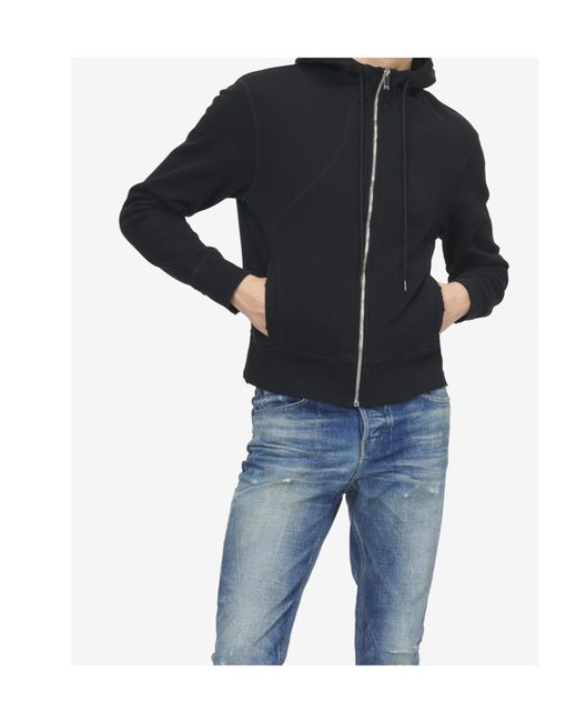 McQueen Blue Zip-Up Hoodie for men