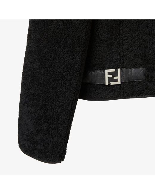 Fendi Black Shearling Reversible Blouson for men