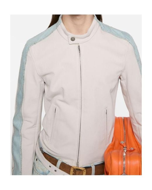 Acne Natural Denim-Panel Jacket for men